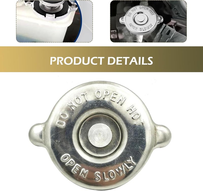 CyperFair Radiator Cap 16 PSI, Stainless Steel Engine Seal Lug Design Radiator Cover, Standard Specification Replacement Assembly, Suitable for Most Cars (Silver) - Image 5